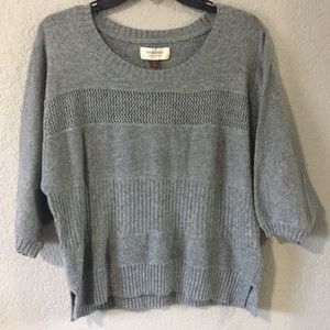 4/$25 Sonoma Gray Knit Short Sleeve Sweater Size Small